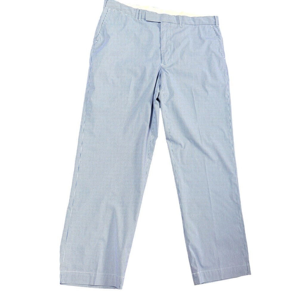 Polo Golf Ralph Lauren Gingham Trousers Blue White Check 40/32 Preppy Golf